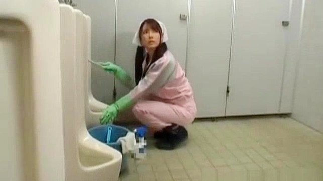 Japanese Bathroom Attendant in Naughty Encounter - Part 4 ~ Asian Porn Video