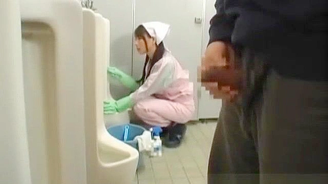 Japanese Bathroom Attendant in Naughty Encounter - Part 4 ~ Asian Porn Video