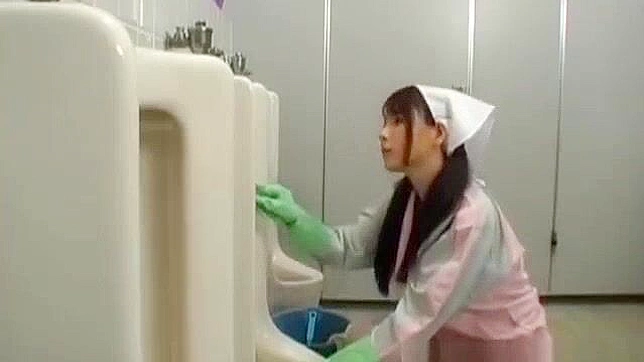 Japanese Bathroom Attendant in Naughty Encounter - Part 4 ~ Asian Porn Video