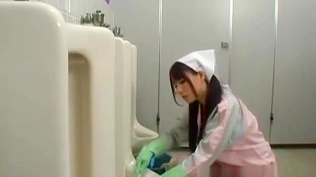 Japanese Bathroom Attendant in Naughty Encounter - Part 4 ~ Asian Porn Video