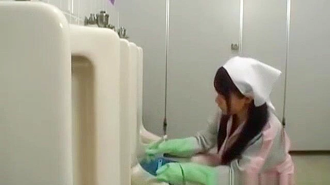 Japanese Bathroom Attendant in Naughty Encounter - Part 4 ~ Asian Porn Video