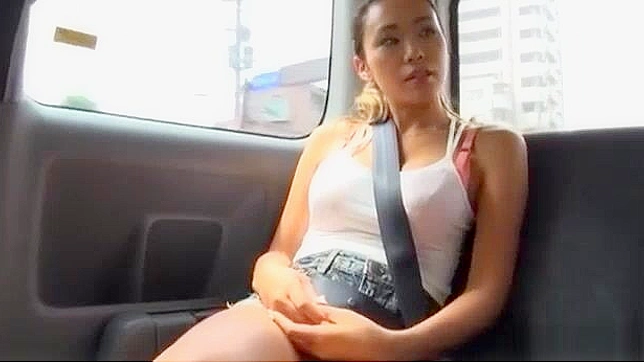 Jav cosplay slut Shien Fujimoto gets dp'd in car, hot Japanese car sex