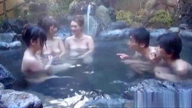 Jav Porn ~ Naughty Asian Teens Teasing One Horny Guy in the Bath