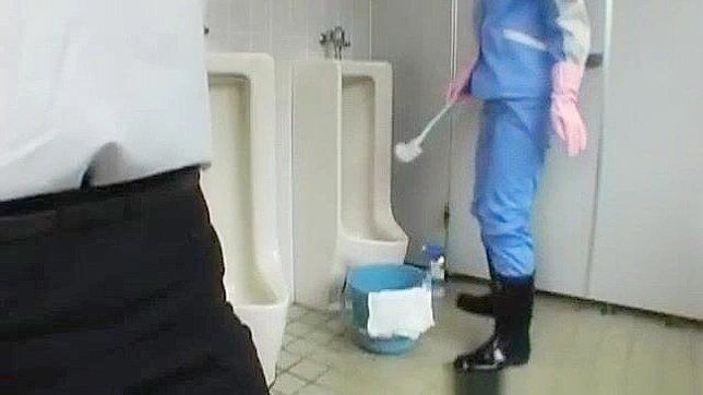 Jav Porn Video ~ Asian Beauty Cleaning the Men's Room in Part 2