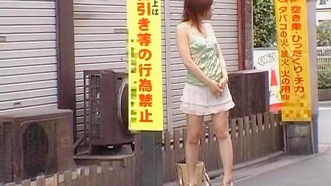 Japanese Whore in Fabulous Public Outdoor JAV Scene