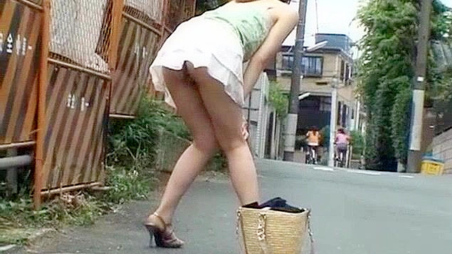 Japanese Whore in Fabulous Public Outdoor JAV Scene