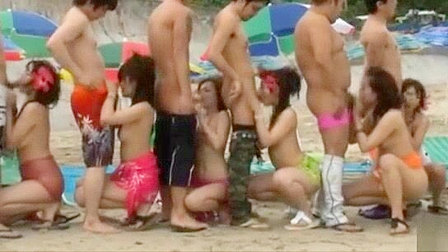 Jav Porn Video ~ Asian Model Gone Wild on the Beach
