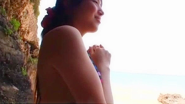 Japanese Cutie Miu Fujisawa in Hot Beach JAV with Small Tits