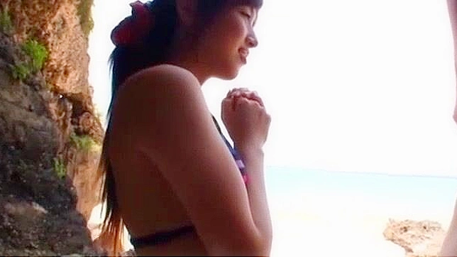 Japanese Cutie Miu Fujisawa in Hot Beach JAV with Small Tits