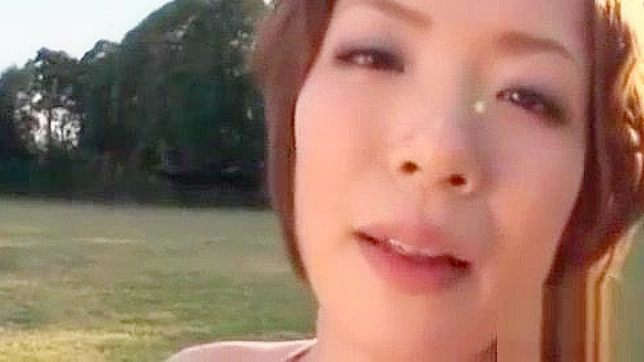 Jap MILF Gets Pounded in Public by Creamy White Cock