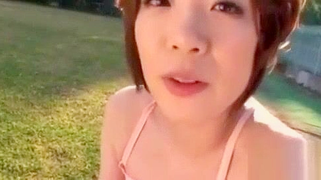 Jap MILF Gets Pounded in Public by Creamy White Cock