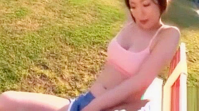 Jap MILF Gets Pounded in Public by Creamy White Cock