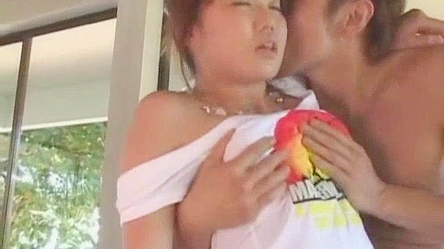 Exotic Jap Girl Rino Kamiya's Big Tits in Outdoor JAV Scene