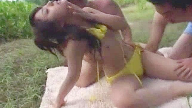 Hairy Japanese JAV Scene with Slutty Kaede Fujisaki in Hottest Outdoor Action