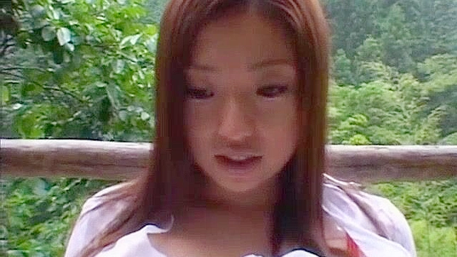 Japanese Pornstar Gets Facial in Exotic Outdoor Scene