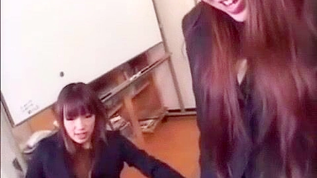 Jav Girls - 2 girls dominant teacher 80s video