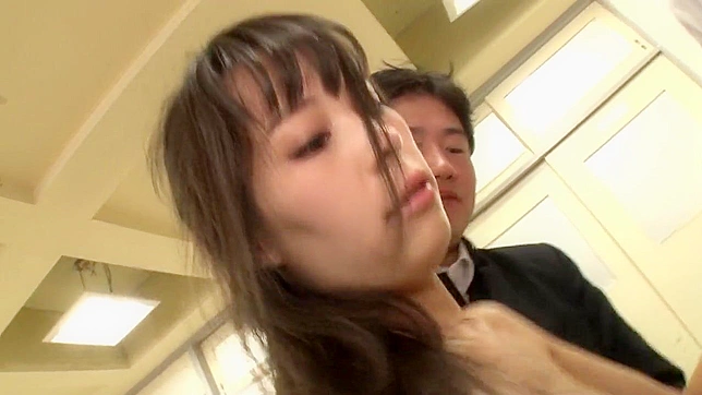Naughty Japanese MILFs get Nailed by Powerful Students in Classroom Threesome