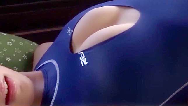 Sexy Gymnast In High Cut Blue Swimsuit - Exclusive Softcore Scene