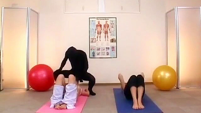 Japanese Yoga Girl Gets Nailed by Invisible Guy