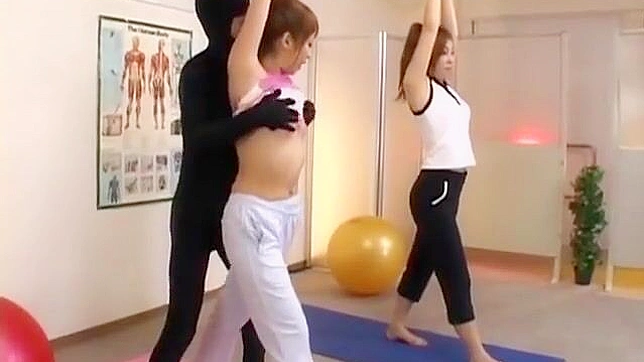 Japanese Yoga Girl Gets Nailed by Invisible Guy