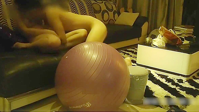 Exploring Kinky Asian Pleasures ~ Hot Chinese Couple's Yoga Ball Sex Tape!