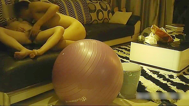 Exploring Kinky Asian Pleasures ~ Hot Chinese Couple's Yoga Ball Sex Tape!