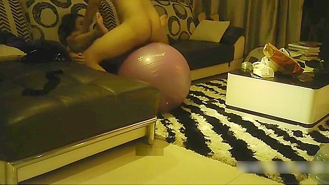 Exploring Kinky Asian Pleasures ~ Hot Chinese Couple's Yoga Ball Sex Tape!