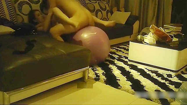 Exploring Kinky Asian Pleasures ~ Hot Chinese Couple's Yoga Ball Sex Tape!