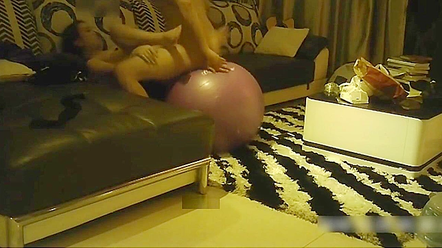 Exploring Kinky Asian Pleasures ~ Hot Chinese Couple's Yoga Ball Sex Tape!