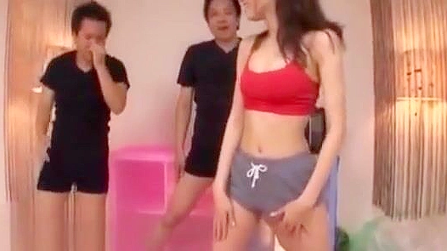 Japanese Teen Cum on Her Own Face During Yoga!