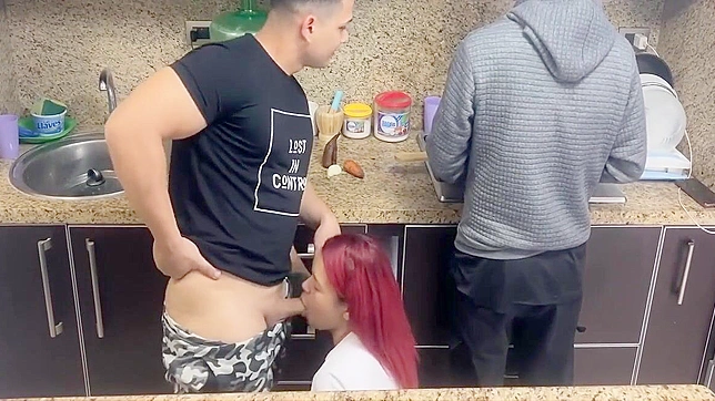 Watch as a Husband Cooks with His Wife, but His Friends Put Their Hands on Her Next to Him - Hot NTR Cuckold Video!