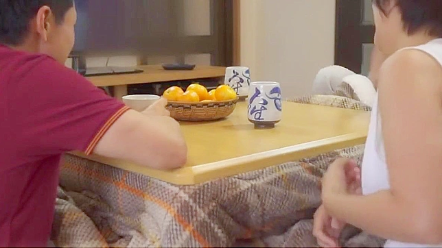 Japanese Cuckold Stepmom Gets Cunnilingus on Kotatsu ~ Exclusive Video!