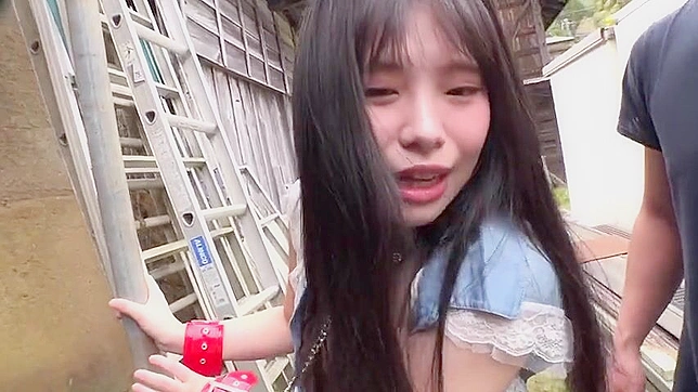 Bitch Slapped and Tied Up! Slutty Japanese Babe with Small Tits Gets Outdoor Humiliation