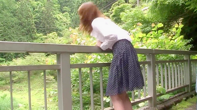 Humiliating punishment for a Japanese redhead babe tied and forced to ride cock