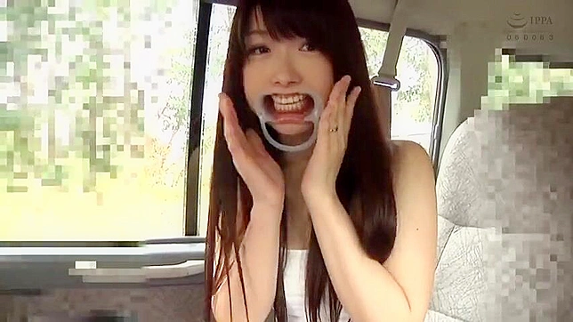 Japanese Schoolgirl Seduces with Footjob on Massive Dildo