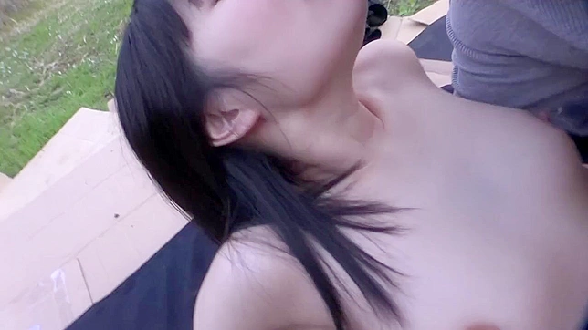 Beautiful Japanese hottie sucks a thick cock before being screwed!