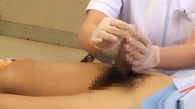 JAV Slutty Nurse Gobbling Down Her Patient's Stiff Cock