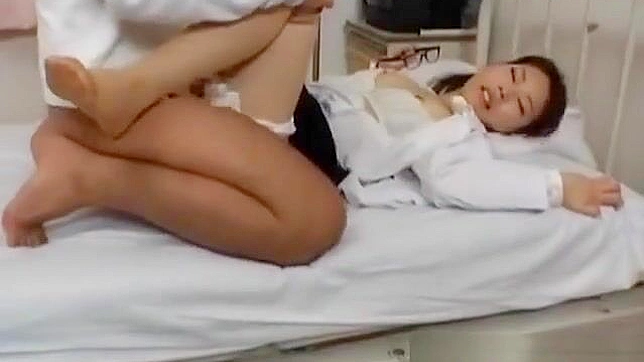 Young Japanese Nurse gf blesses her man's cock with BJ and takes cum in mouth