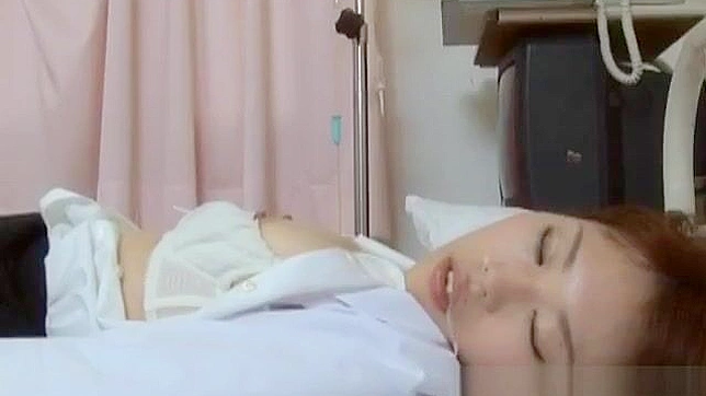 Young Japanese Nurse gf blesses her man's cock with BJ and takes cum in mouth