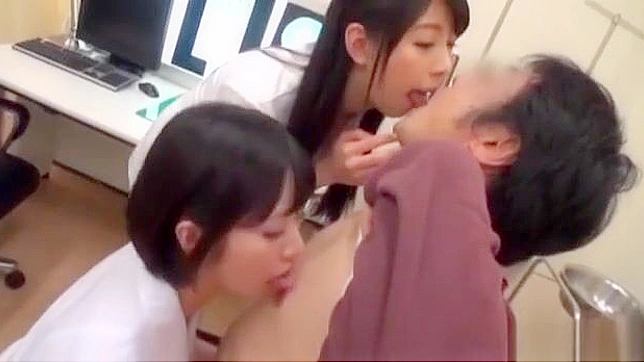 Experience the Ultimate Threesome with These Stunning Japanase Girls Indoors!