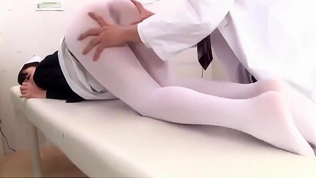 Naughty Nurse Pampers Your Needs with White Pantyhose Footjob