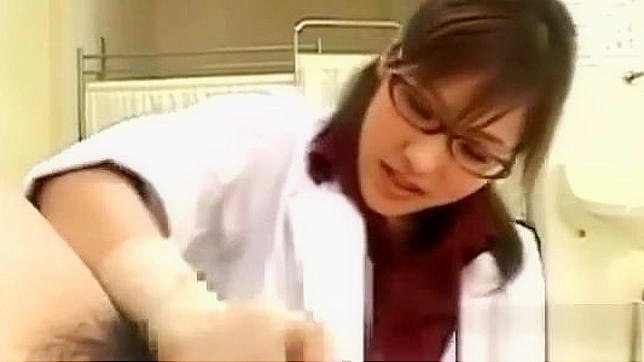 Wholesome Japanese Nurse glamorous girl experiences hard sex with orgasm