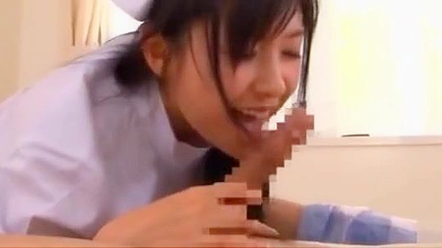 Horny Japanese Nurse MILFs groan while kinky dudes smell their twats