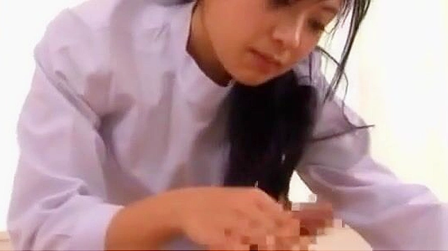 Horny Japanese Nurse MILFs groan while kinky dudes smell their twats