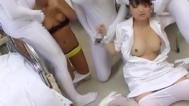 Leggy Japanese Nurse Babe With Slender Body Orgasms With Sex Toys Before Long Intense Banging