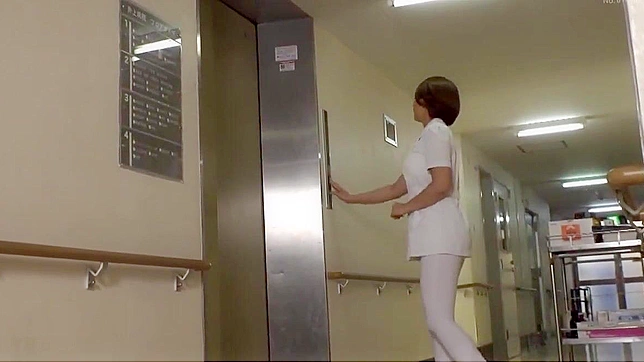 Elevated Pleasure ~ Busty Mature Nurse in Skinny Pants Gets Fucked in the Elevator! - Japanese JAV Porn Video