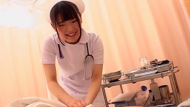 JAV Beauty ~ Alluring Nurse Hand-Jobs Patient's Cock