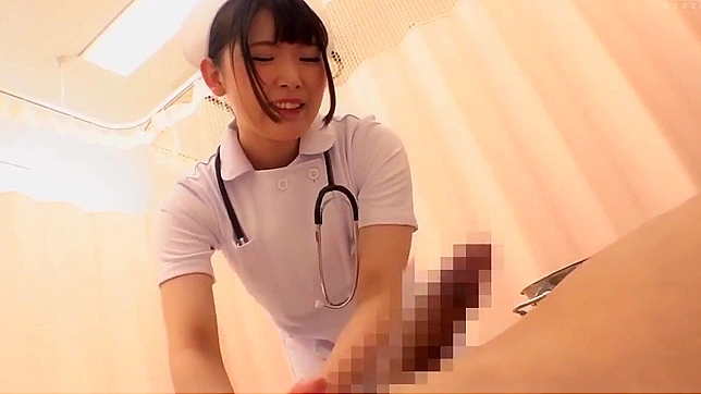 JAV Beauty ~ Alluring Nurse Hand-Jobs Patient's Cock