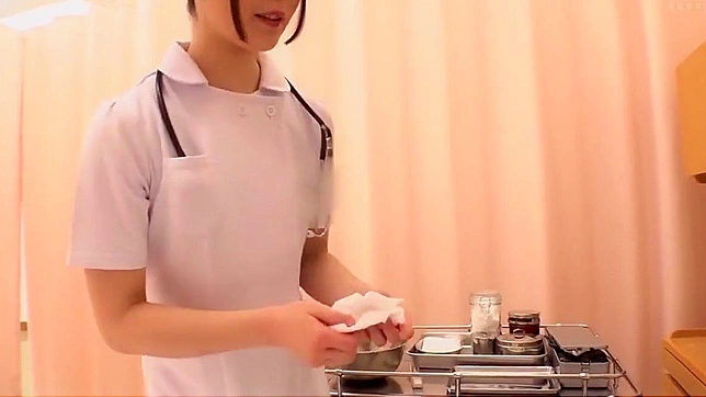 JAV Beauty ~ Alluring Nurse Hand-Jobs Patient's Cock