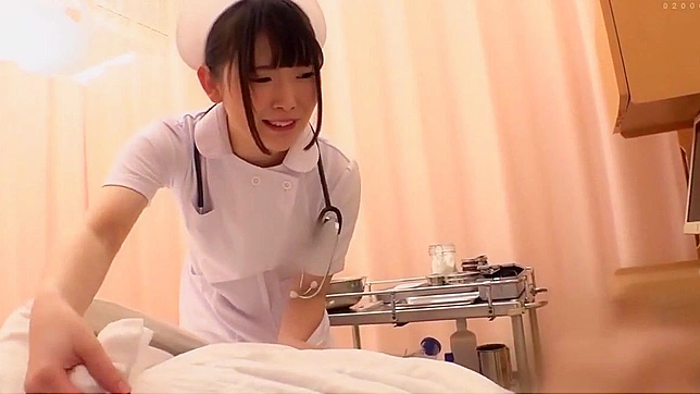 JAV Beauty ~ Alluring Nurse Hand-Jobs Patient's Cock